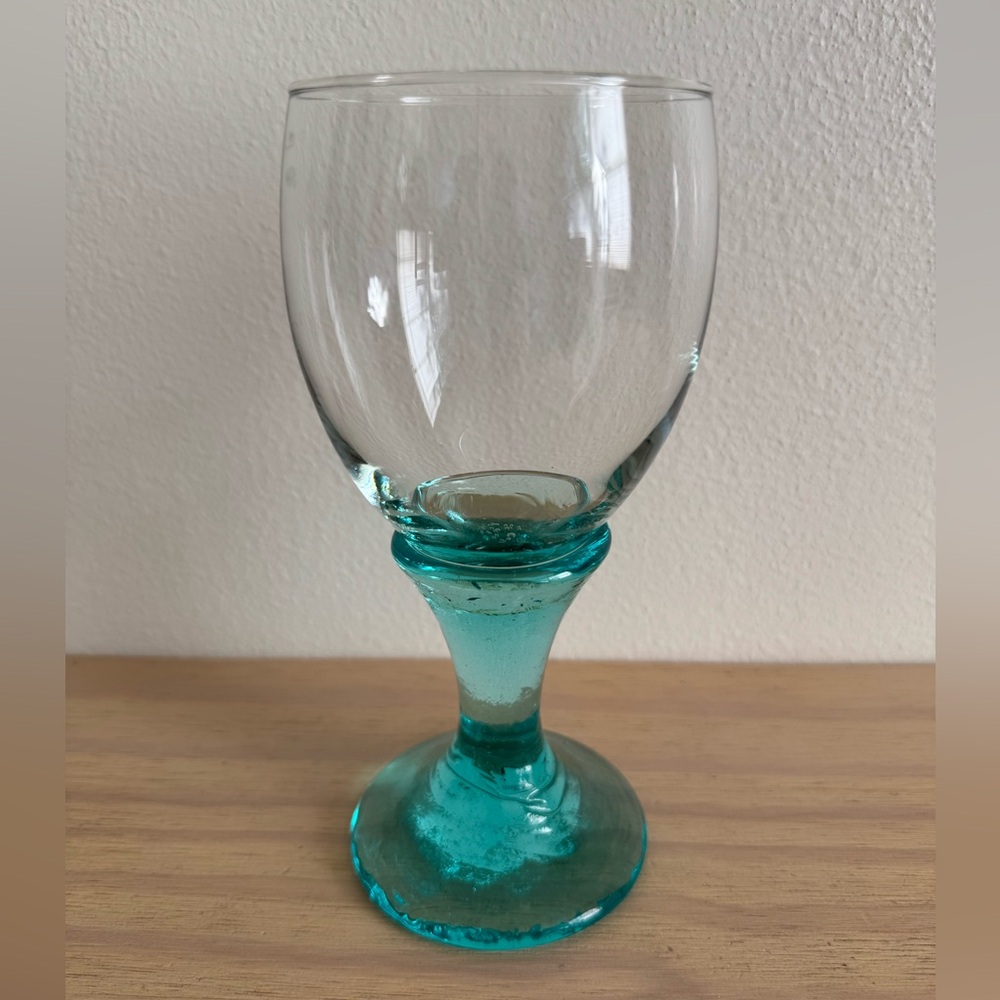 Fire & Light Aqua Wine Glass